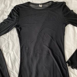 Sheer mesh long sleeve